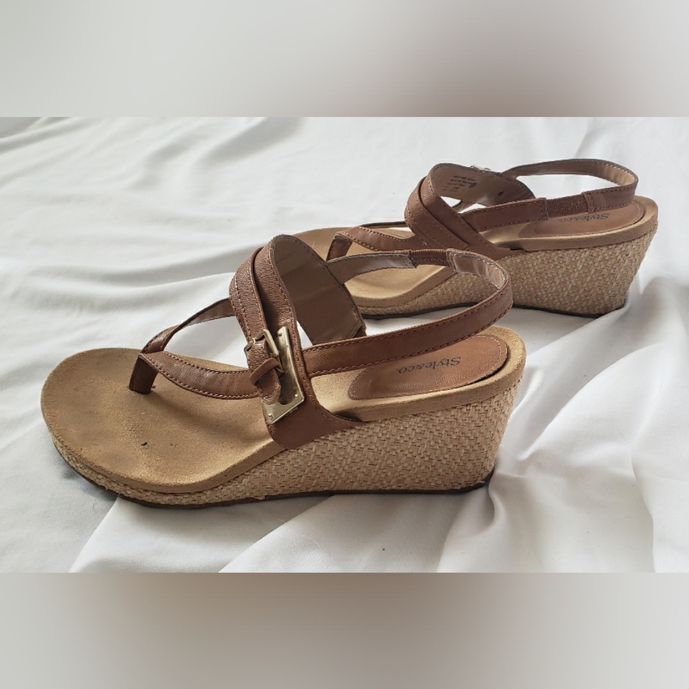 Style & Co. Brown Wedge Sandals